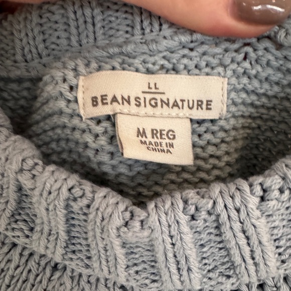 L.L. Bean Signature Cotton Fisherman Crewneck Novelty Sweater - Picture 4 of 9